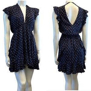 WILDFIRE pretty floral ruffle dress with open back. New condition. Pit-Pit 18”.